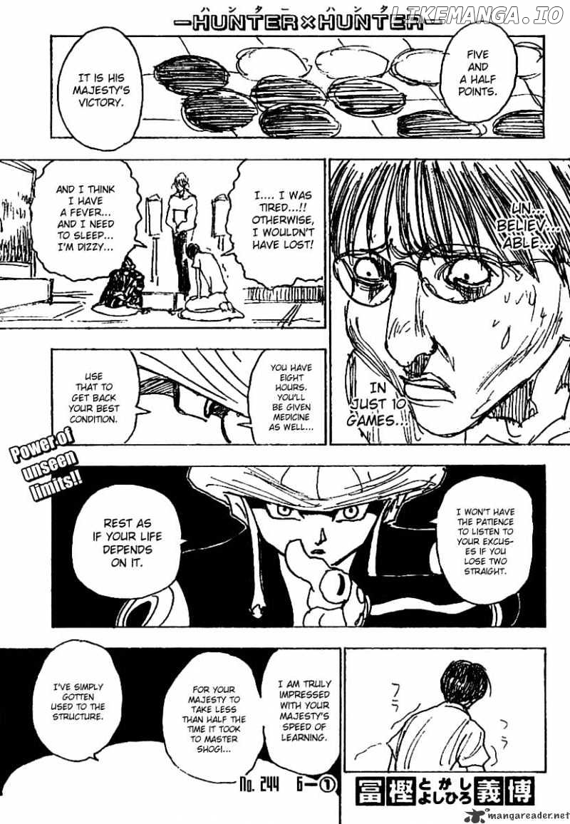 Hunter x Hunter, Chapter 244 image 01